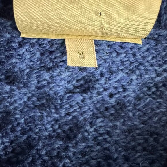 Kilronan Fisherman Cardigan Sweater Medium Blue Merino Wool Cable‎ Knit CJ-1956 - Picture 6 of 8